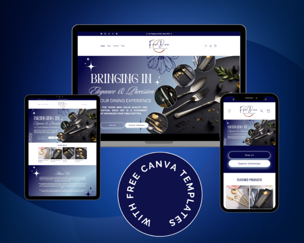 FineDine Shopify Theme Featured Image Mockup