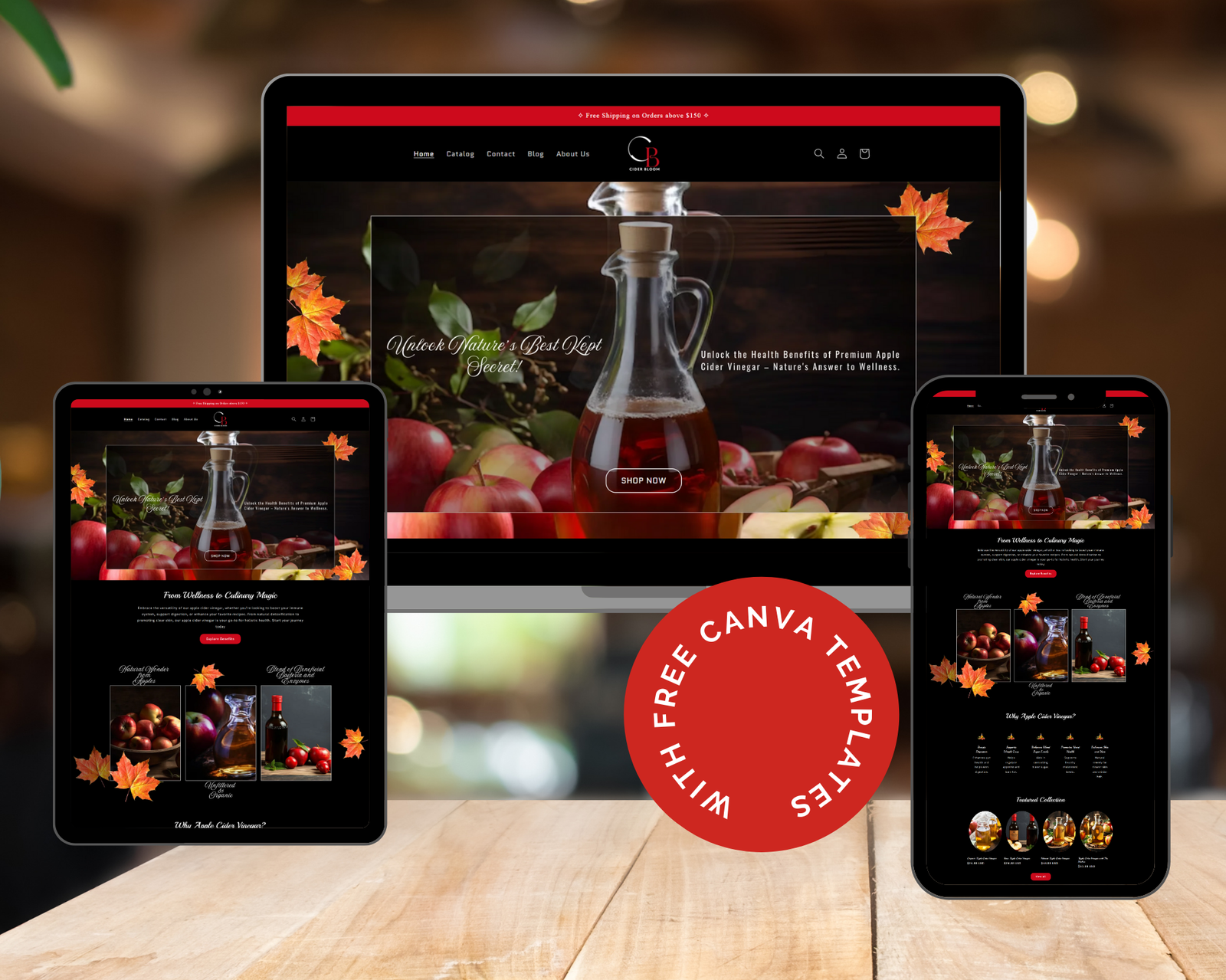 CiderBloom Shopify Theme Featured Image Mockup