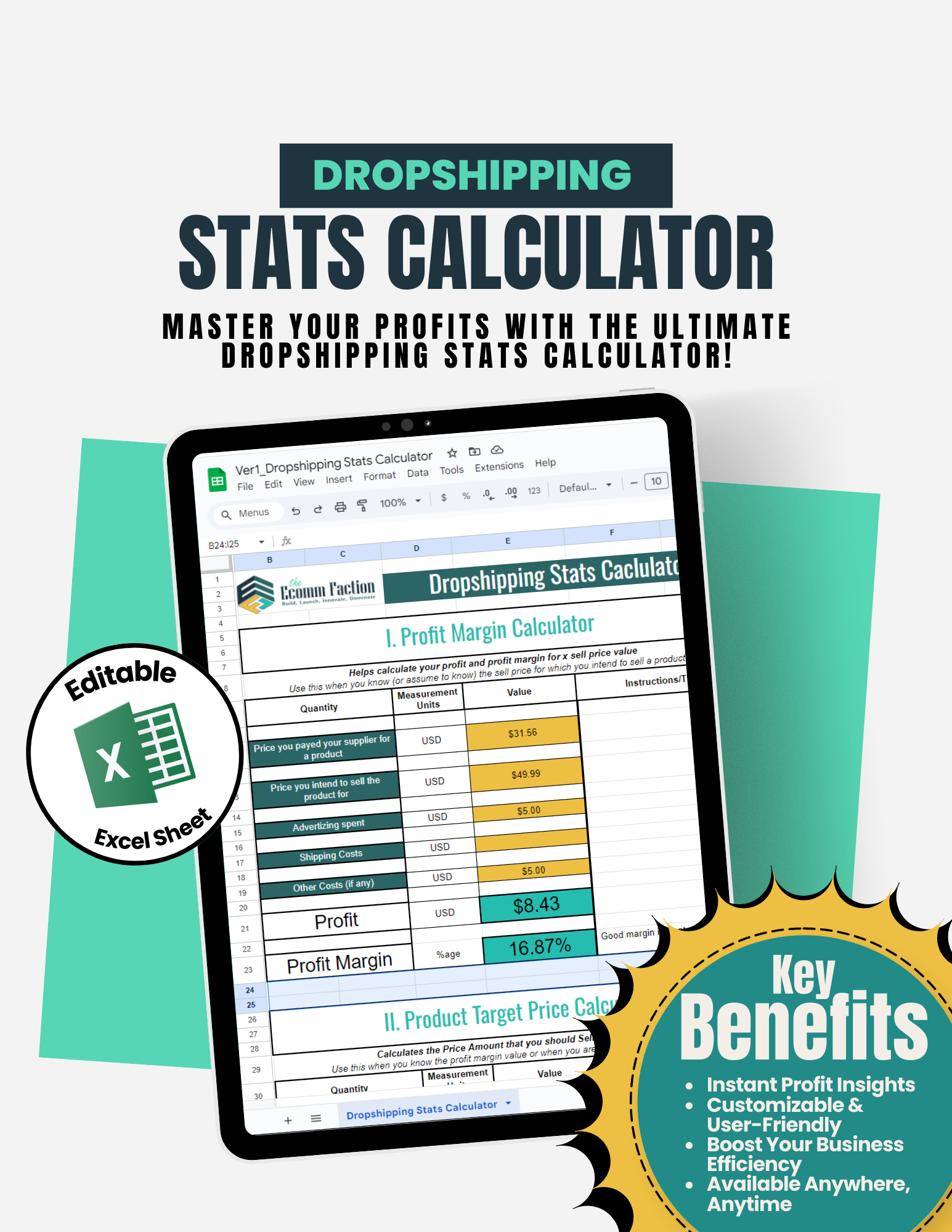 Dropshipping Stats Calculator