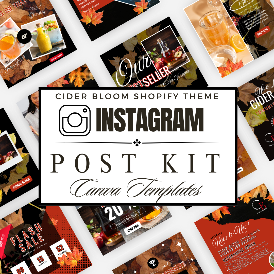 Instagram Post Kit CiderBloom Dropshipping Store theme