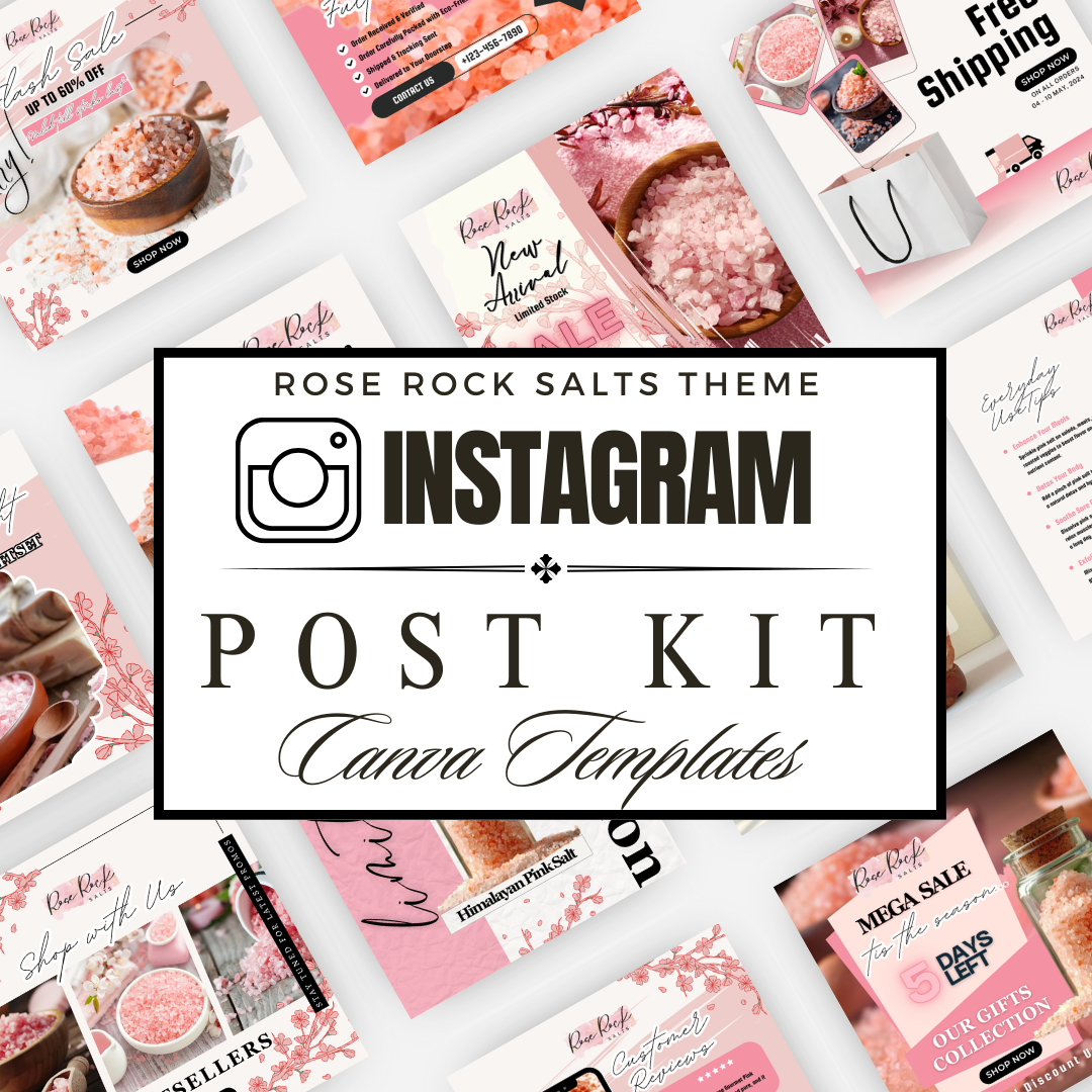 Instagram Post Kit Pink Salt Dropshipping Store theme