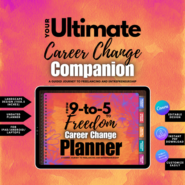 Career Change Planner Digital Version Mockup Featured Image